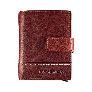 Porte-cartes Maverick Rough Gear super compact RFID cuir marron