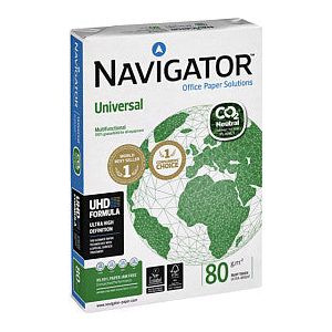 Papier copie Navigator Universal CO2 A4 80gr blanc 500 feuilles | 5 pièces