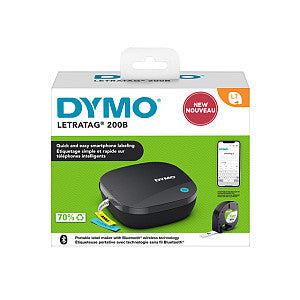 Dymo - Labelprinter dymo letratag 200b 12mm zwart | 1 stuk
