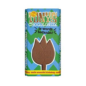 Tony's Chocolonely - Chocolade tony chocolonely je wordt bedankt | Stuk a 180 gram | 15 stuks