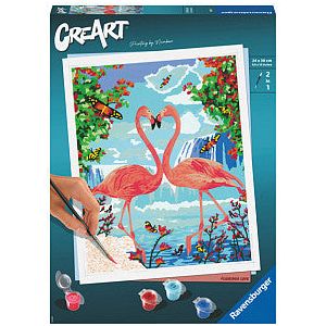 Peinture par numéros CreArt Flamingo Love