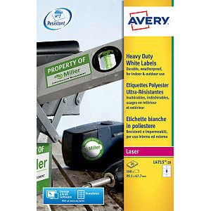 Avery - Etiket avery l4715-20 99.1x67.7mm wit 160 stuks | Pak a 20 vel | 5 stuks