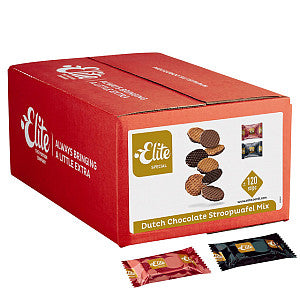 Elite - Koekjes elite dutch chocolate stroopwafel mix | Doos a 120 stuk