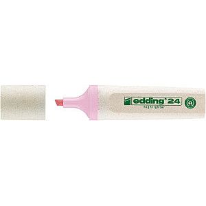 Edding Ecoline - Markeerstift edding 24 eco 2-5mm pastel roze | Omdoos a 10 stuk
