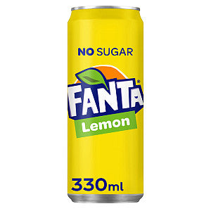 Fanta - Frisdrank fanta lemon zero blik 330ml | Omdoos a 24 blik x 330 milliliter