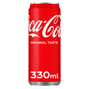 Coca Cola - Frisdrank coca cola regular blik 330ml | Omdoos a 24 blik x 330 milliliter