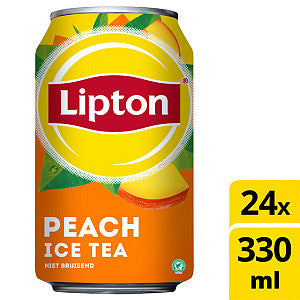 Lipton - Frisdrank lipton ice tea peach blik 330ml | Omdoos a 24 blik x 330 milliliter