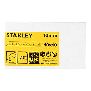 Stanley - Break Blades 18mm 10 Stück x 10 | Stellen Sie ein 100 Stück ein