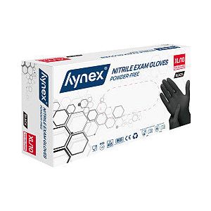 Hynex - Handschoen hynex xl nitril 100st zwart | Pak a 100 stuk | 10 stuks