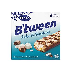 Hero - Tussendoortje hero b'tween kokos chocolade 6pack | Doos a 6 stuk