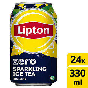 Lipton - Frisdrank lipton ice tea sparkling zero blik 330ml | Omdoos a 24 blik x 330 milliliter