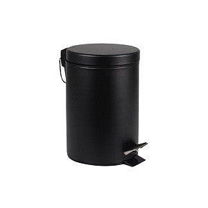BRASQ - Abfallbehälter Brasq Pedalbehälter 3 Liter schwarz | 1 Stück | 6 Stück