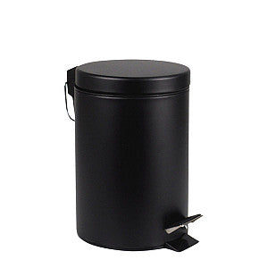 BRASQ - Afvalbak brasq pedaalemmer 12 liter zwart | 1 stuk | 4 stuks
