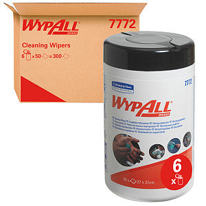 WypAll - Reinigingsdoek 7772 geïmpregneerd 50vel | Doos a 6 pot