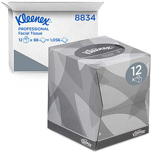 Kleenex - Facial tissues kleenex 8834 2-laags kubus wit | Doos a 12 pak