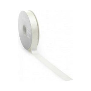 Satijnlint PREMIUM Double face 16mm x 25 meter creme / ivoor