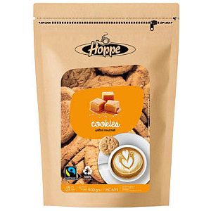 Hoppe - Koekjes hoppe cookies fairtrade caramel zeezout | Zak a 900 gram