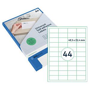 Rillprint - Etiket 48.5x25.4mm mat transp 1100st | Doos a 25 vel