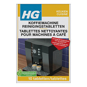HG - Nettoyage des comprimés HG pour la machine à café 10 pièces | Pak un 10 pièces | 6 morceaux