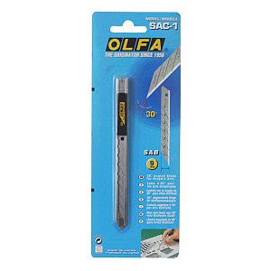 Olfa - Snijmes olfa sac1 9mm met metalen houder | Blister a 1 stuk