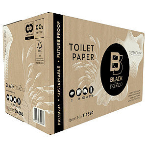 Blacksatino - Toilettenpapier Blacksatino Greengrow ST10 2L 712vel | Box A 24 Roll