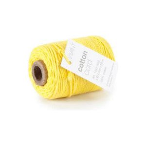 Cotton Cord / Corde en coton 50 mètres jaune moutarde ø2mm