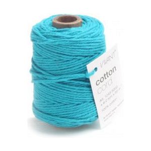 Cordon coton / Corde coton 50 mètres turquoise ø2mm