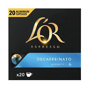 L'or - Koffiecups l'or espresso decaffeinato 20st | Pak a 20 stuk | 10 stuks