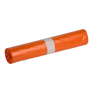 Powersterko - Abfallbeutel Powersterko HDPE T25 70x110 cm 120L Orange | Oompoot eines 25 Rol x 20 Sacks