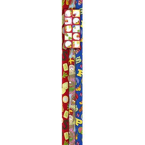 Papier cadeau Sinterklaas 200x70cm lot de 3 rouleaux + feuille d'autocollants assortis