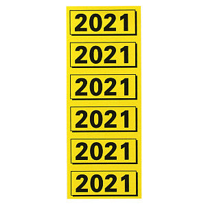 Elba - Rugetiket elba 2021 geel met zwarte opdruk | Zak a 120 stuk | 100 stuks