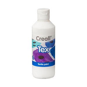 Creall - Textielverf creall tex wit 250ml | Fles a 250 milliliter