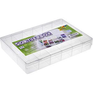 Folia Paper - Boîte de rangement Folia 17 Cours 18x26.5x4cm Transparent | 1 pièce