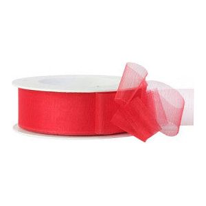 Ruban Organza 38mm x 25 mètres rouge