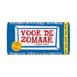 Tony's Chocolonely - Chocolate Tony Chocoonely Puur Just Reep 180gr | 1 pièce