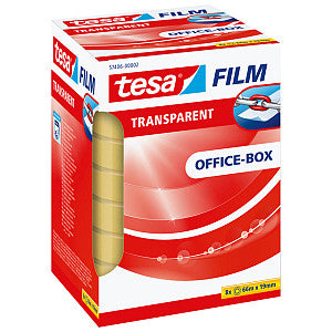Tesa - Plakband film 66mx19mm transparant 8 rol | Blister a 8 stuk