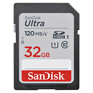 Carte mémoire Sandisk SDHC Ultra 32 Go (Classe 10/UHS-I/120 Mo/s)