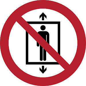 Tarifold - Pictogram lift verboden voor personen | 1 stuk