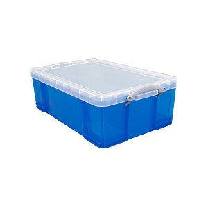 Really Useful - Opbergbox 50 liter 710x440x230mm transparant blauw