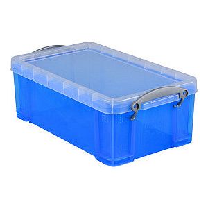 Really Useful - Opbergbox ru 5ltr 340x200x125mm transp blauw | Krimp a 1 stuk