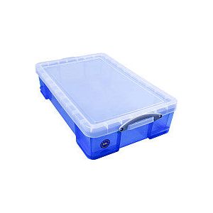 Really Useful - Opbergbox ru 33ltr 710x440x165mm transp blauw | Krimp a 1 stuk
