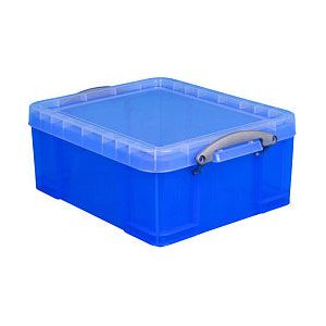 Really Useful - Opbergbox ru 18ltr 480x390x200mm transp blauw | Krimp a 1 stuk