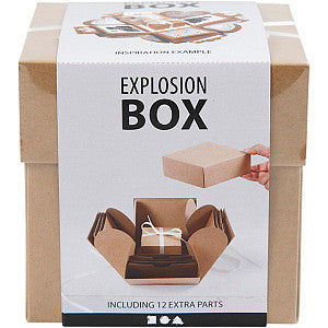 Creotime - Explosion box creativ company 12x12x12cm naturel | Doos a 1 stuk