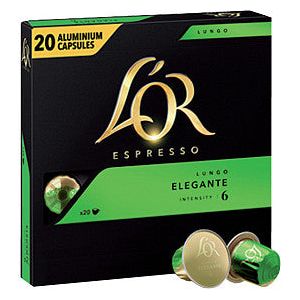 L'Or - Tasses à café L'Or Espresso Lungo Elegante 20st | Pak un 20 pièces | 10 morceaux