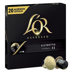 L'or - Koffiecups l'or espresso ristretto 20st | Pak a 20 stuk | 10 stuks