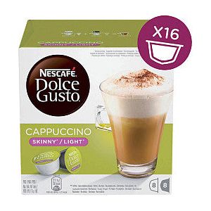 Dolce Gusto - Koffiecups dolce gusto cappuccino light 16st 8kop | Doos a 16 kop | 3 stuks