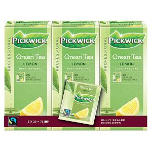 Pickwick - Thee pickwick fair trade green lemon 25x1.5gr | Omdoos a 3 pak x 25 stuk