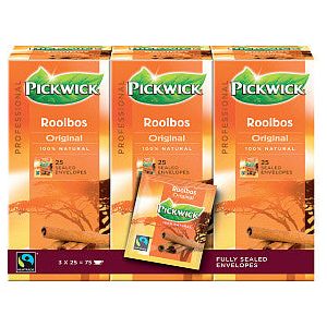 Pickwick - Thee pickwick fair trade rooibos 25x1.5gr  | 3 stuks
