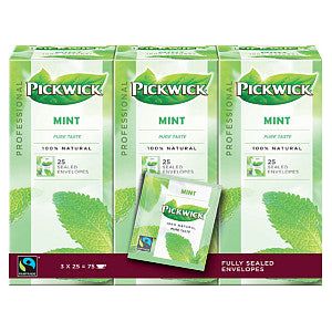 Pickwick - Thee pickwick fair trade mint 25x1.5gr | Omdoos a 3 pak x 25 stuk