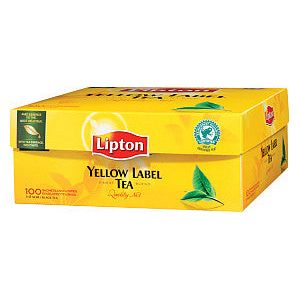 Lipton - Thee lipton yellow label zonder envelop 100x1.5gr | Doos a 100 stuk